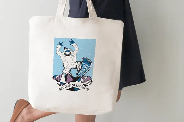 DTG direct-to-garment printed tote bag